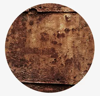 锈色锈迹铁片圆免抠