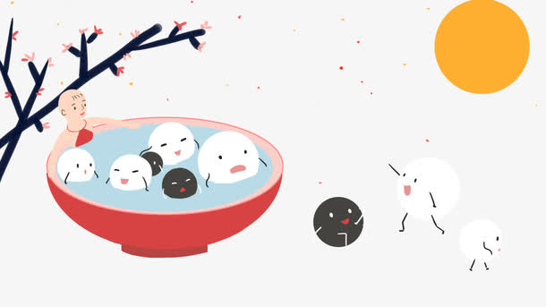 卡通元宵psd分层图免抠