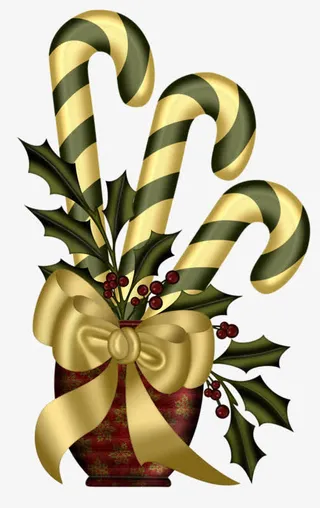 可爱的拐杖花瓶免抠