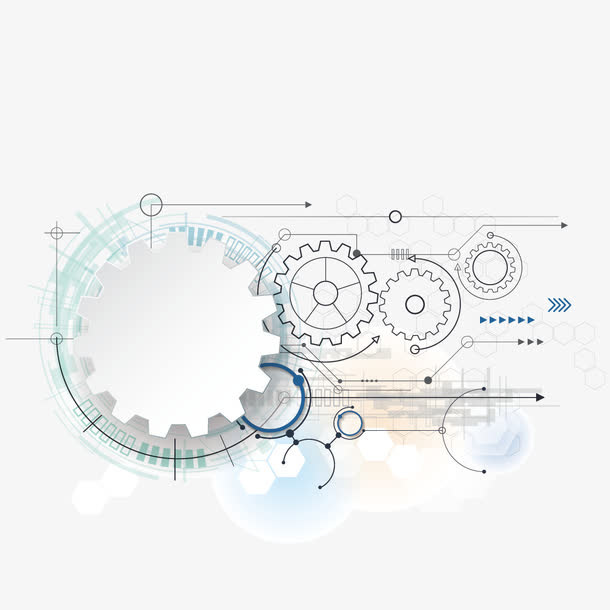 科技线条背景标题框免抠