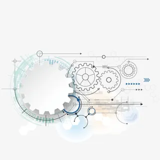 科技线条背景标题框免抠