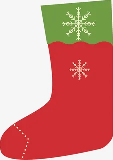 卡通多彩圣诞袜免抠