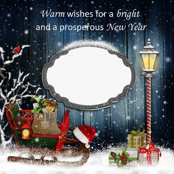 圣诞明信片素材免抠