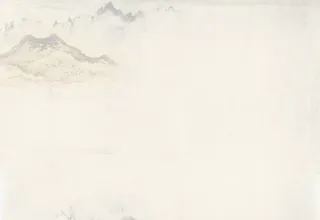 黄色模糊山水画七夕情人节免抠