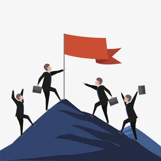 卡通善舞夺旗男人免抠图免抠