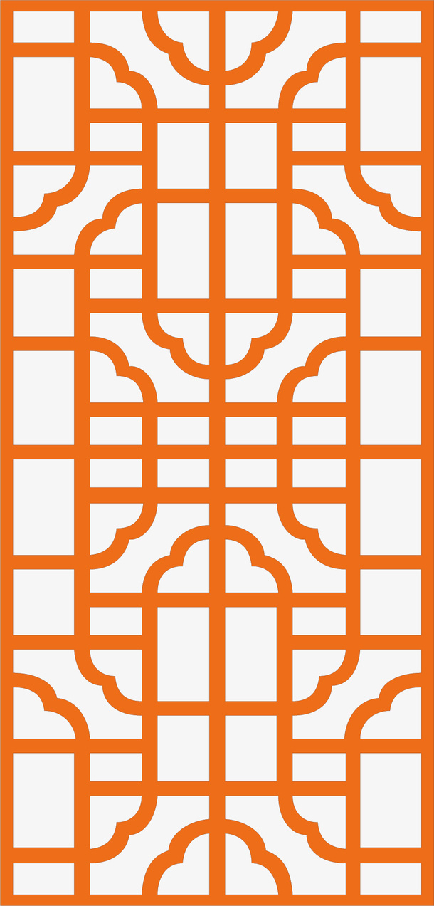 中式的窗格古典边框免抠