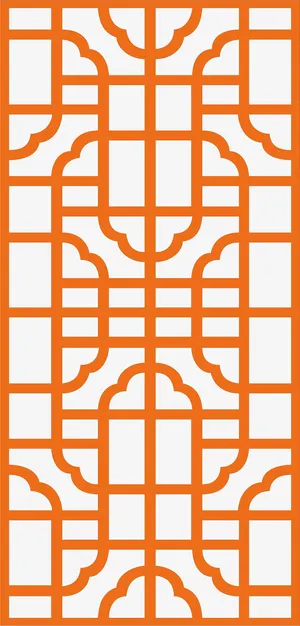 中式的窗格古典边框免抠