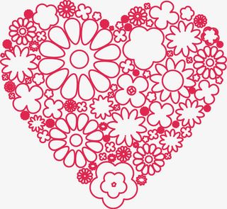 爱心结婚元素免抠