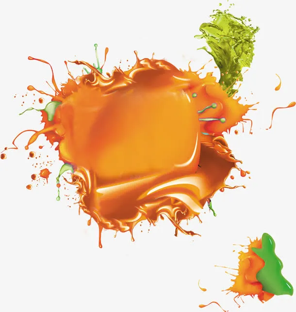 飞溅的果汁油漆牛奶高清免抠素材免抠