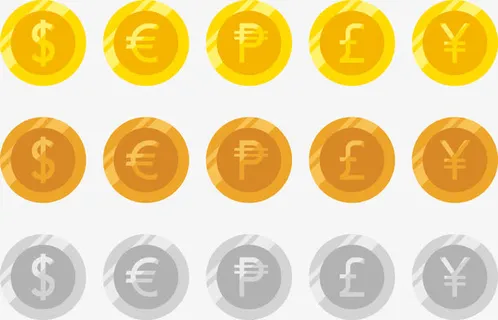 创意金币集合免抠