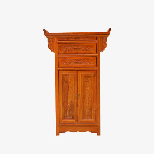 实木财神桌免抠