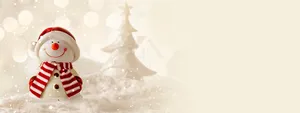 简约雪景可爱雪人背景高清