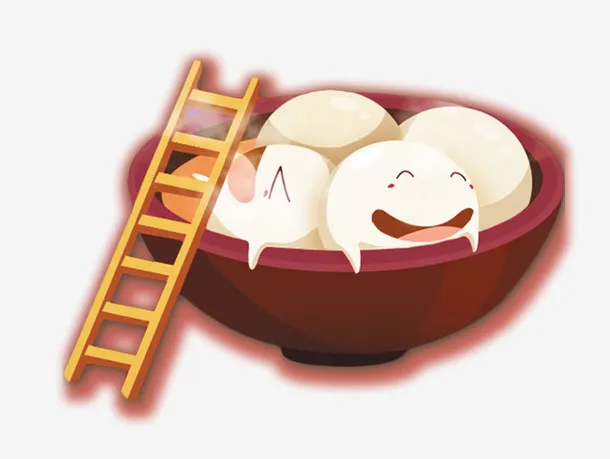 手绘元宵节食物元宵饺子免抠