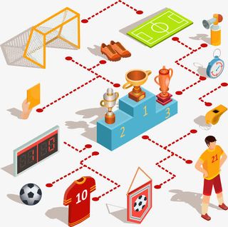 足球场3D图标免抠