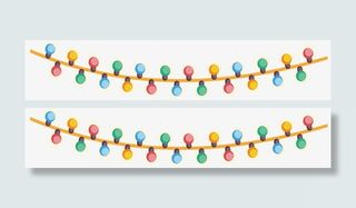 彩色派对彩灯免抠
