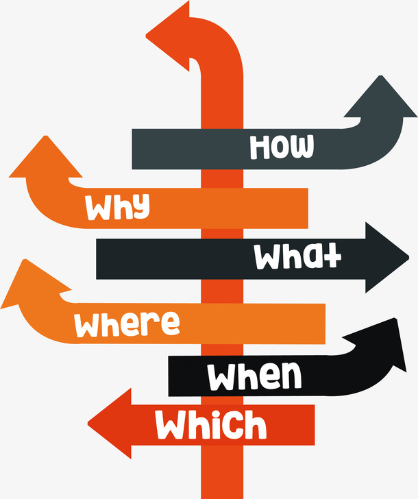 彩色分支脑图箭头免抠标签元素