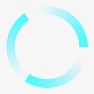 蓝色科技循环图标免抠