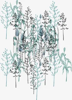 矢量手绘树枝杂画免抠