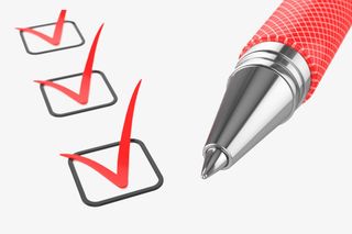 手绘红色笔对勾免抠