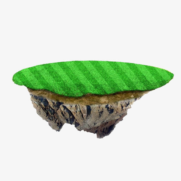 手绘漂浮山免抠