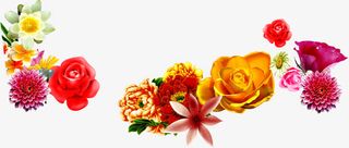 温馨节日花朵装饰母亲节免抠