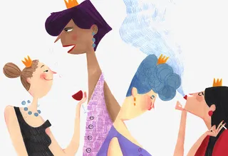 手绘抽象舞会人物免抠