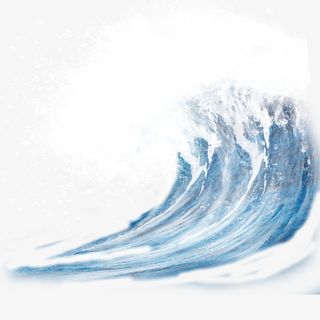 卡通手绘卡通海浪免抠