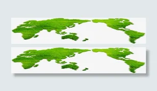 创意元素绿色草地合成效果免抠