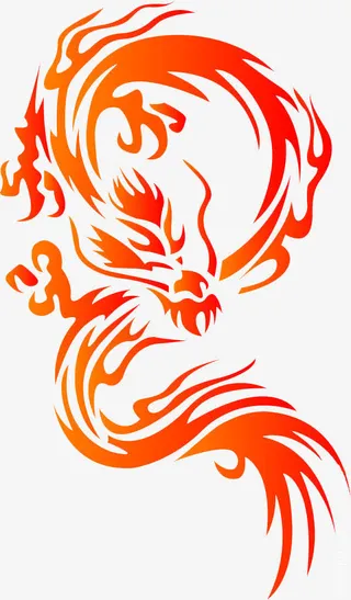 金黄色龙图腾免抠