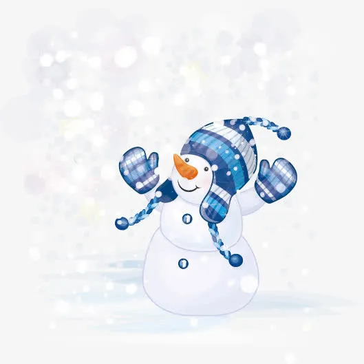 雪地里的雪人免抠
