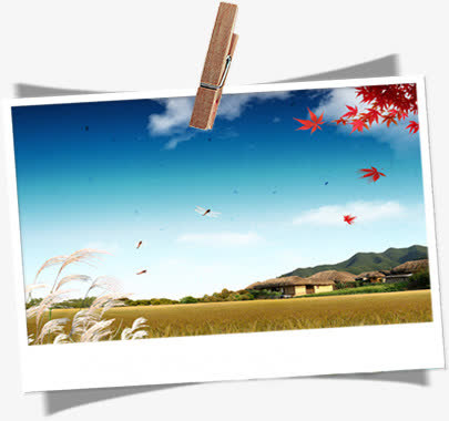 春季清新天空画册免抠