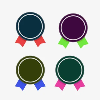 圆形多彩的促销标签免抠