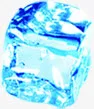 左上蓝色冰晶夏天免抠