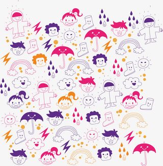 矢量云朵底纹免抠