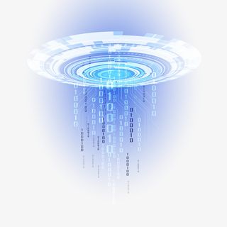 蓝色科技感爆棚数字素材免抠