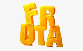 水果英文艺术字免抠