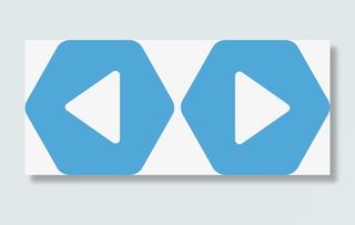 蓝色多边形按钮免抠