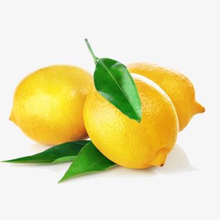高清三个柠檬绿叶免抠