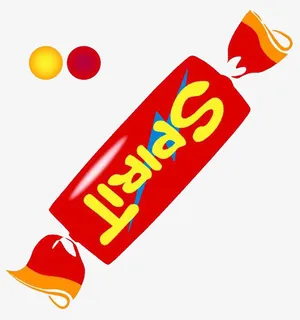 红色手绘糖果免抠