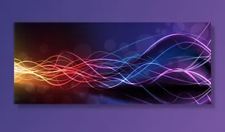 动感炫彩波纹背景高清