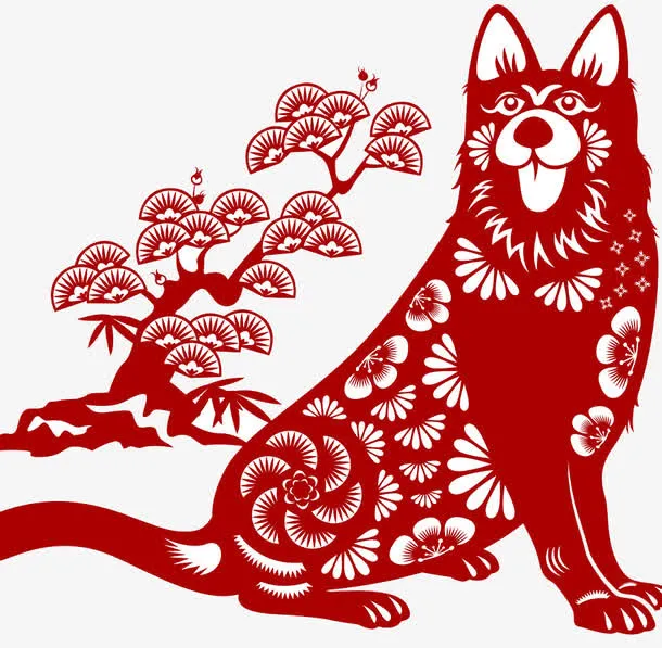 狗年剪纸免抠