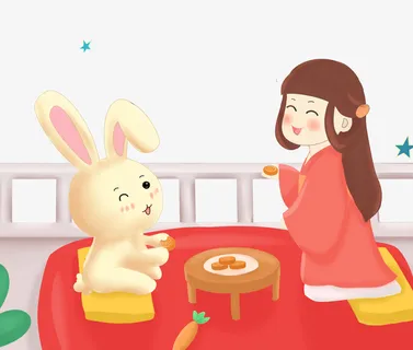 传统佳节中秋团圆温馨元素免抠