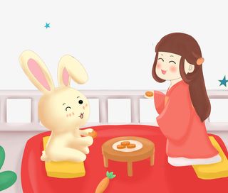 传统佳节中秋团圆温馨元素免抠