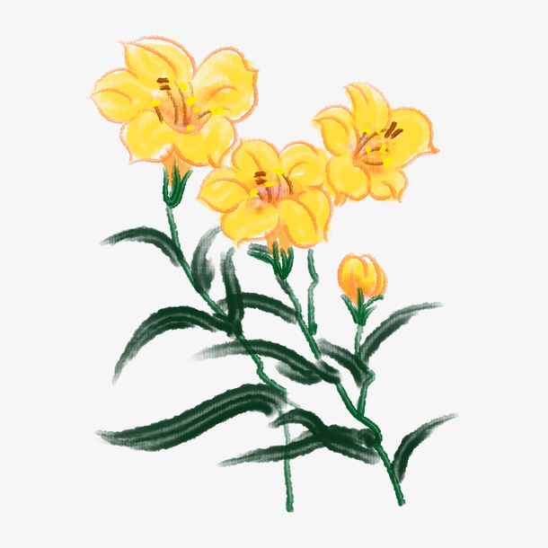 清新小花卡通插画30免抠