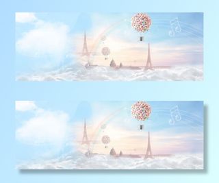 浪漫唯美背景免抠背景banner海报元素