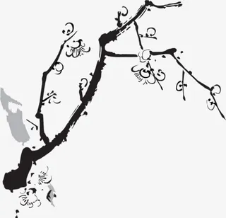 水墨树枝背景图