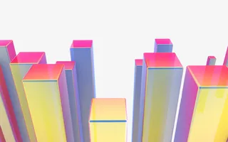 简约彩色立体楼房背景