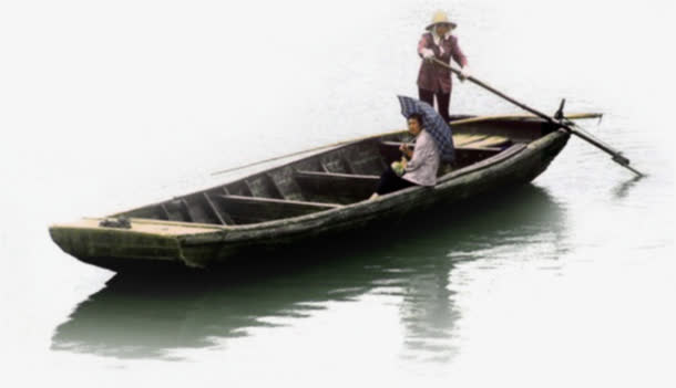 现代海上小船装饰免抠