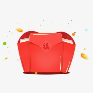 红色创意红包免抠