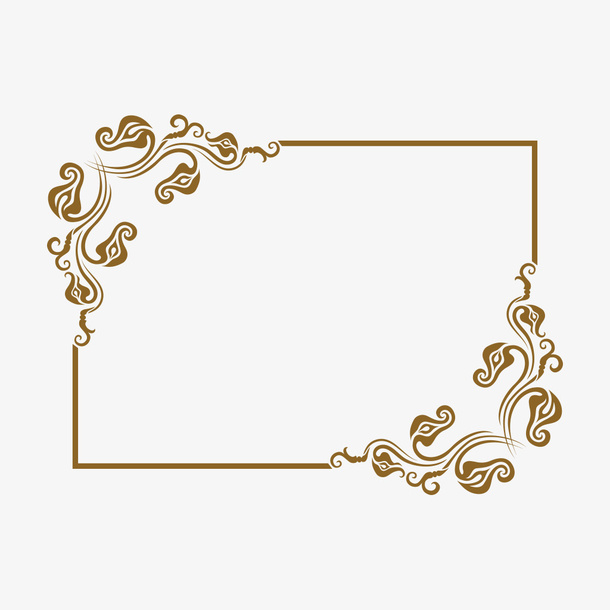 古典花纹边框免抠